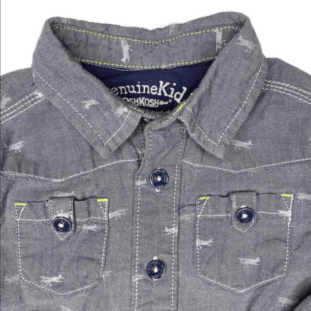 Genuine Kids Airplanes‎ Button Up Shirt